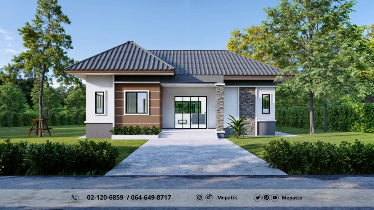 แบบบ้านสไตล์คอนเทมโพรารี่ MP-EP14 โดย Mepatcs