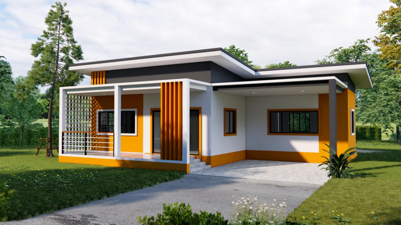 บ้านชั้นเดียวสไตล์โมเดิร์น MP-EP18 โดย Mepatcs
