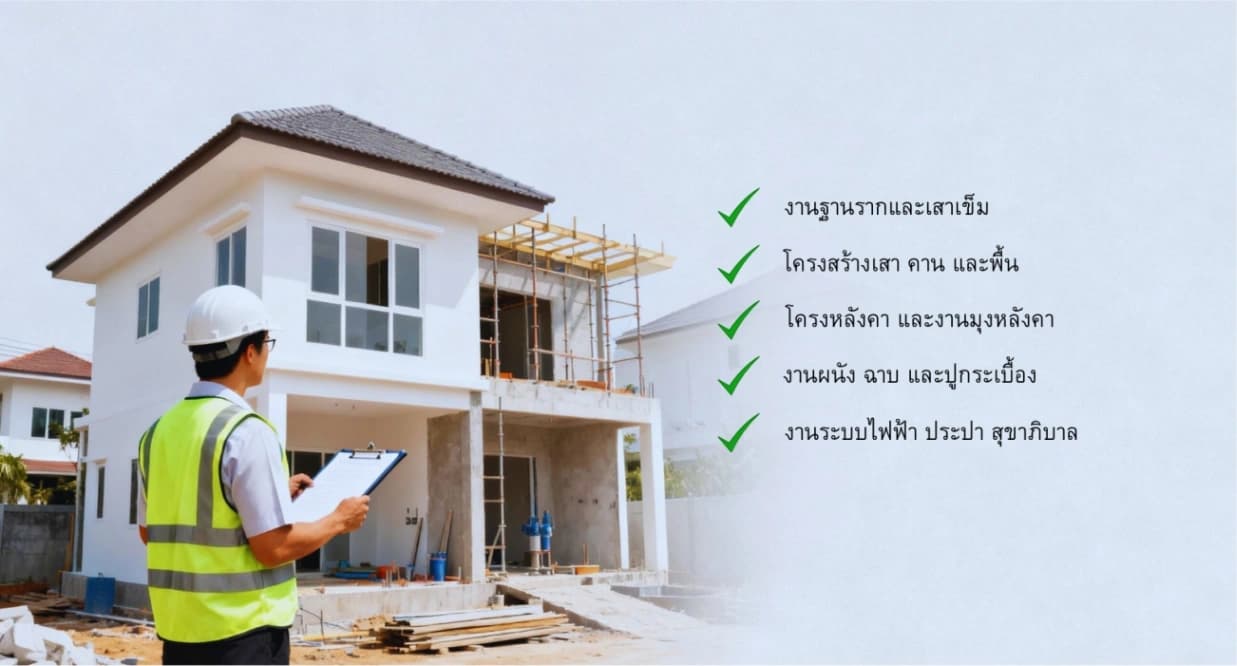 ตรวจงานสร้างบ้าน ต้องเช็กอะไรบ้างในแต่ละงวด โดย Mepatcs