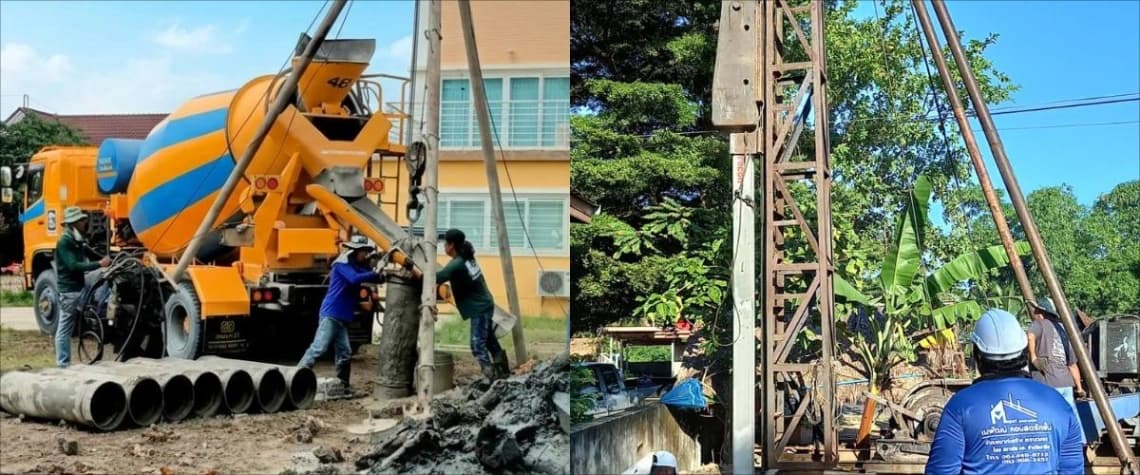 เสาเข็มตอก vs เสาเข็มเจาะ เลือกแบบไหนดี