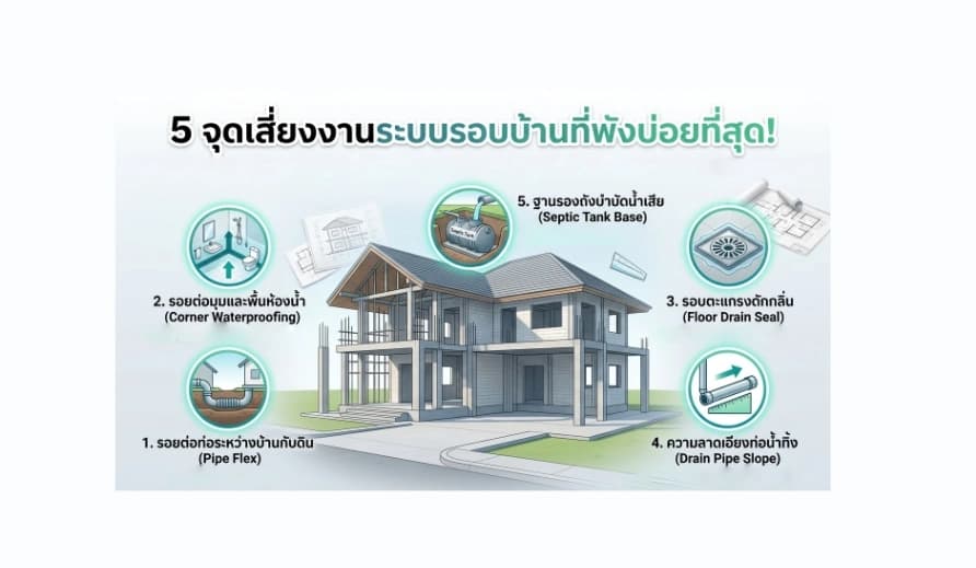 5 จุดเสี่ยงงานระบบรอบบ้านที่พังบ่อยที่สุด!